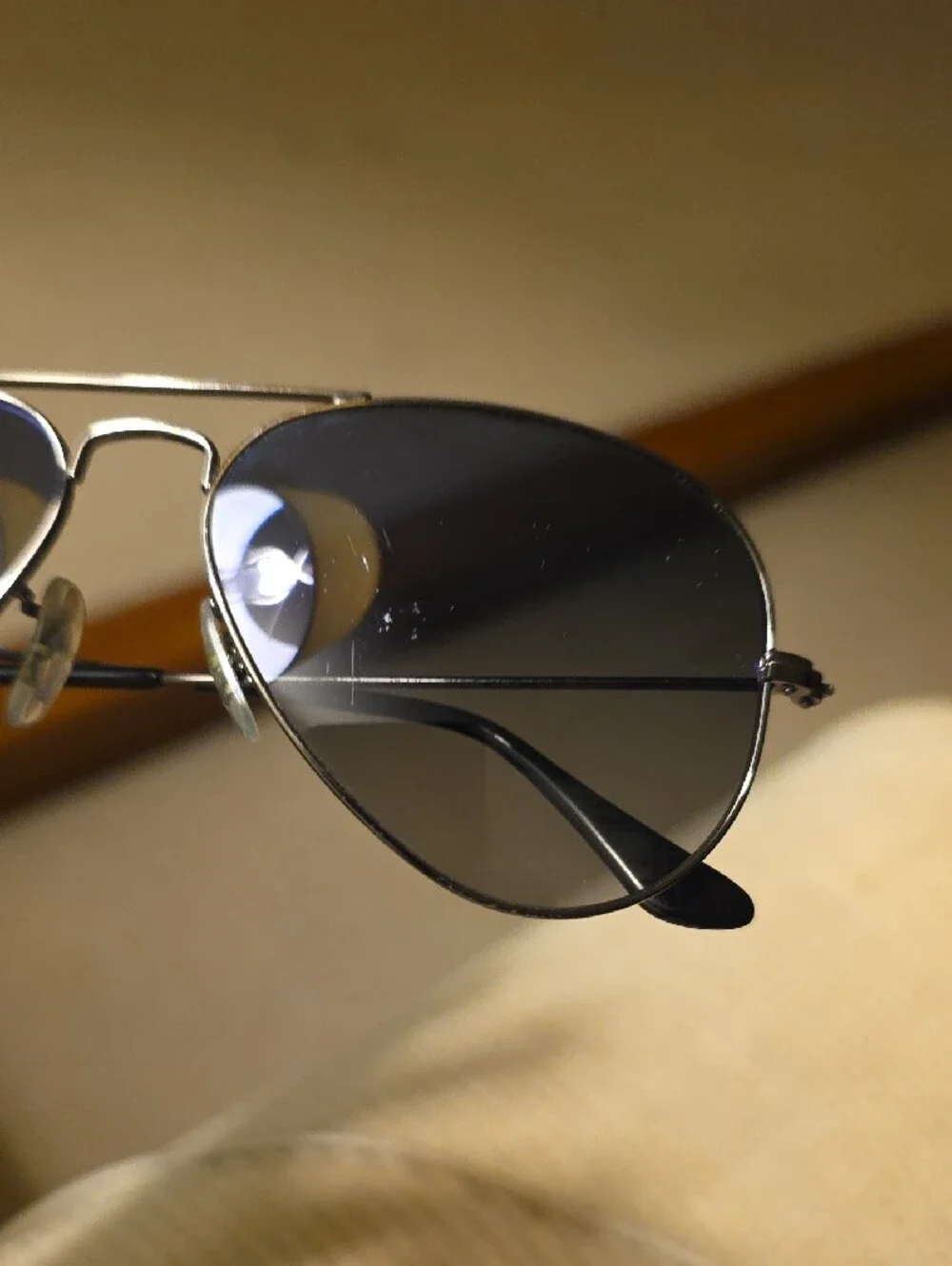 Classic Aviator Sunglasses -polarized Lenses 55-18 Scraches Gun Metal